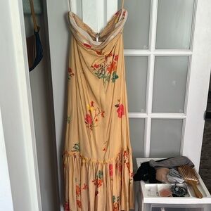 Floral Yellow Summer maxi dress